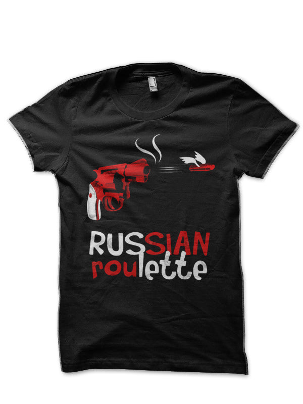 Russian Roulette Tapestry Black T-Shirt
