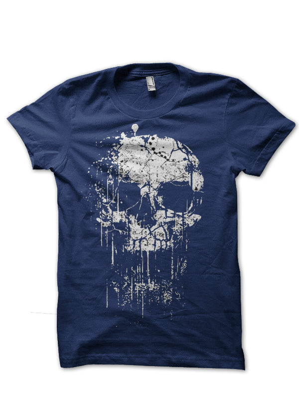Scattered Skull Dark Blue Tee (Black Available)