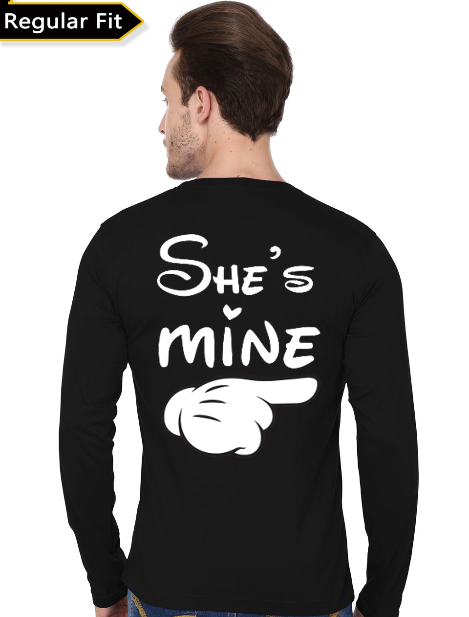 Couple Full Sleeve Black T-Shirt