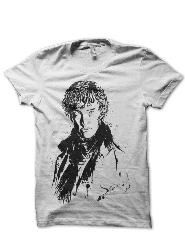 Sherlock White Tee