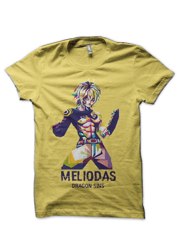 Seven Deadly Sins Half Sleeve Yellow T-Shirt