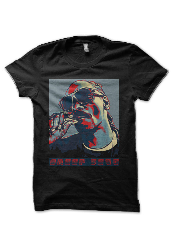 Snoop Dogg Half Sleeve Black T-Shirt