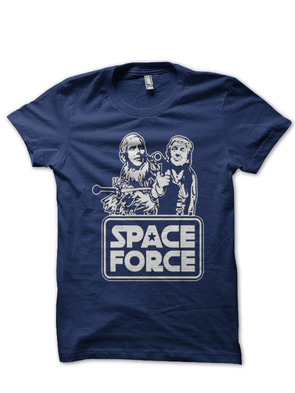 Space Force Navy Blue Half Sleeve T-Shirt