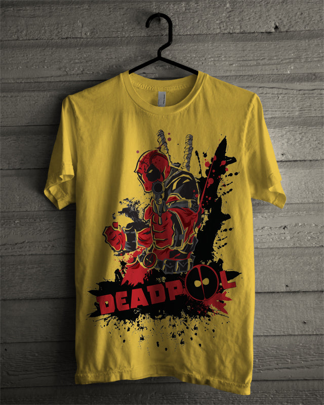 Deadpool Yellow Tee (Grey & White Available)