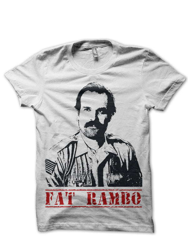 Jim Hopper Fat Rambo White T-Shirt