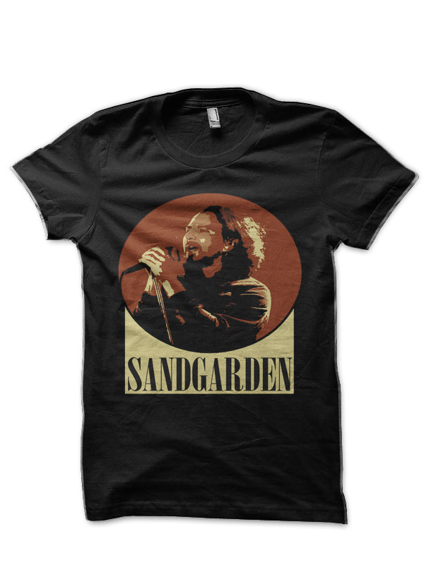 Sandgarden with Cheddar Audioslave Black Half Sleeve T-Shirt