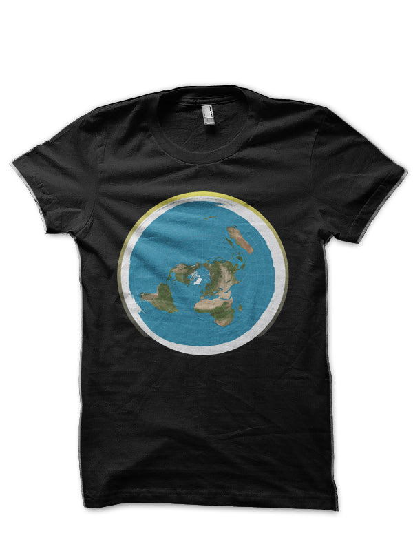 The Flat Earth T-Shirt With Firmament Day Night Cycle Half Sleeve T-Shirt