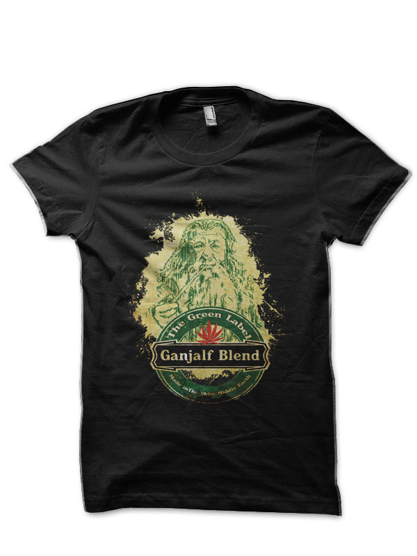 GANJALF BLEND THE GREEN LABEL Black T-Shirt