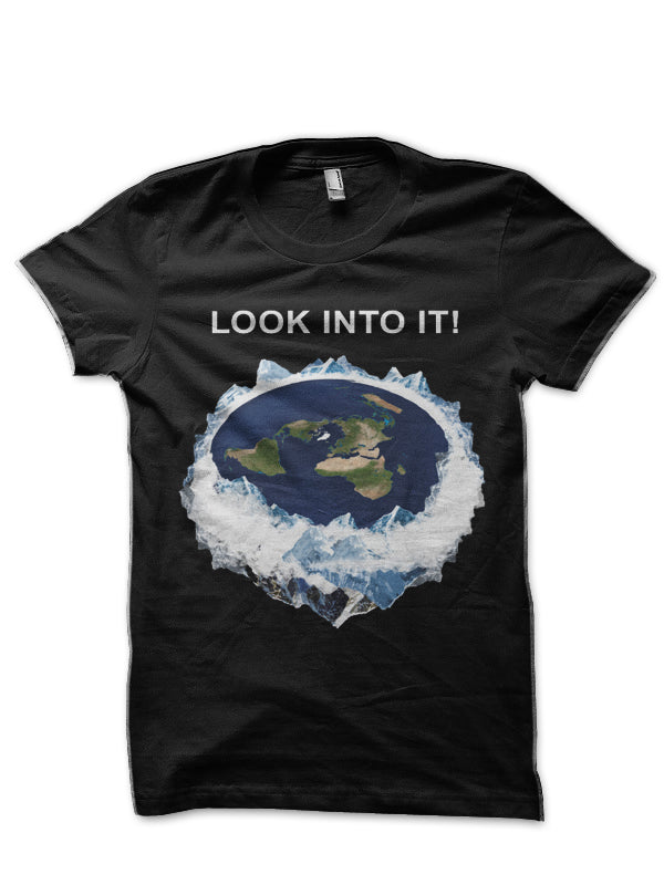 Look into it Black Half Sleeve T-Shirt