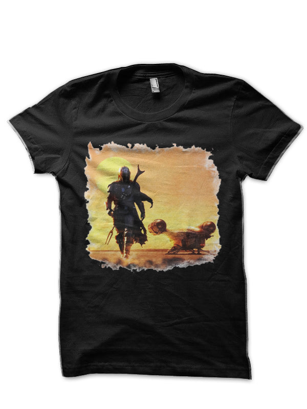 Mandalorian Sunset Black T-Shirt