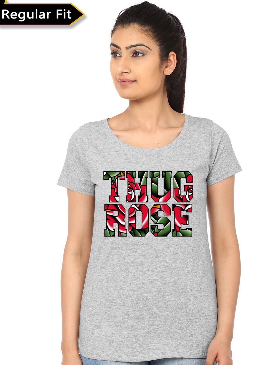 Thug Rose Grey Girl’s T-Shirt
