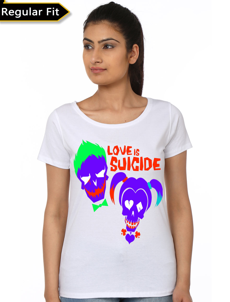 True Love Suicide Squad Girls White Tee