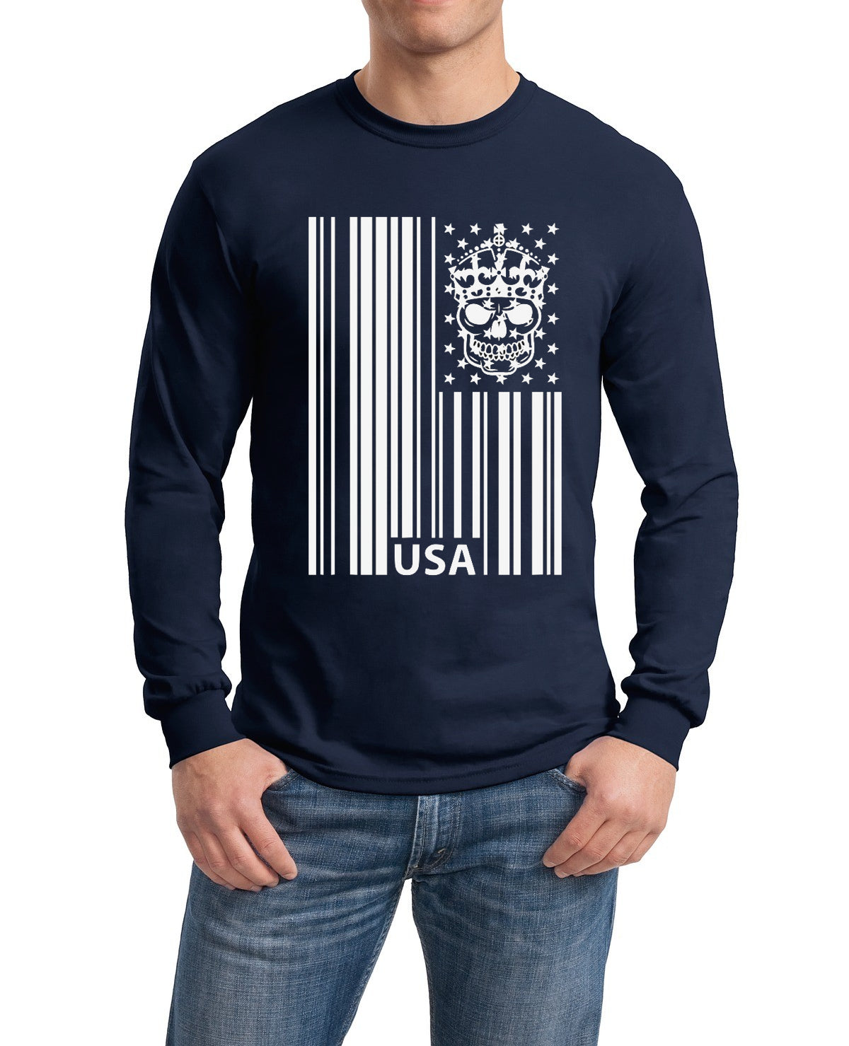 USA King Skull Full Sleeve Tee