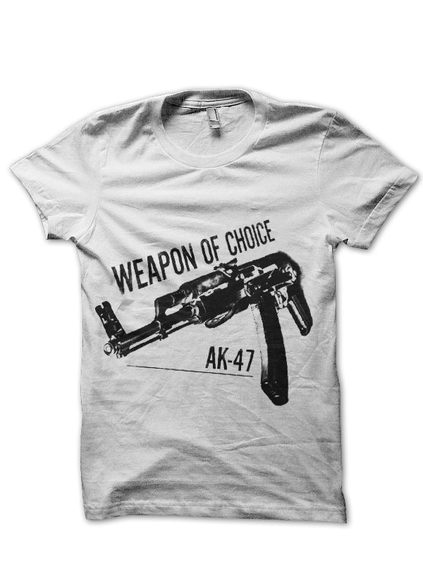 Weapon of Choice – AK-47 White T-Shirt