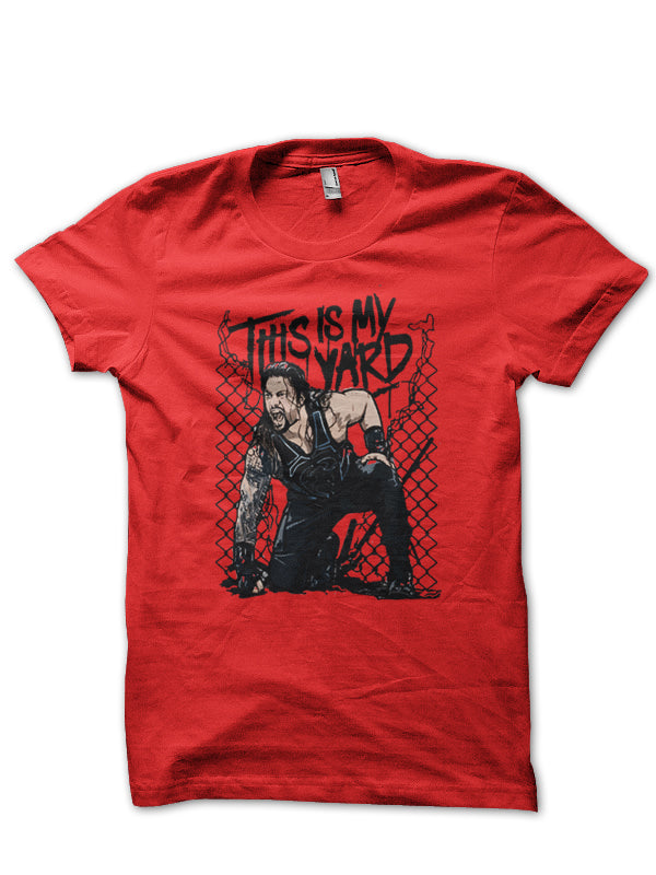This Is My Yard Half Sleeve Red T-Shirt