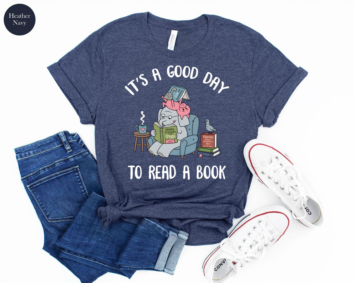 It'S Good Day Read Books Librarian Pig Elephan Read More Books Bookish Book Lover Teacher (1)