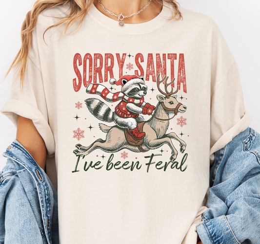Funny Feral Christmas Shirts, Family Santa Tee