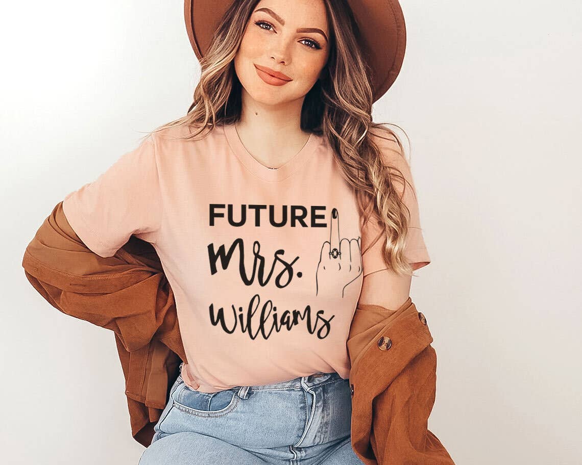 Custom Future Mrs - Personalized Bride T-Shirt