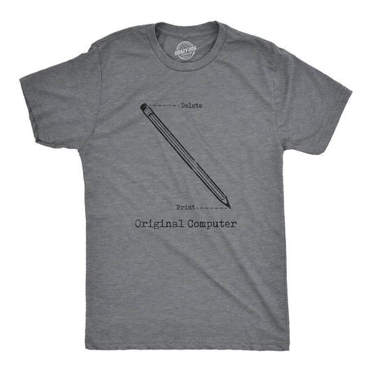 Original Computer Men's Tshirt Sarcastic Graphic Tee Western