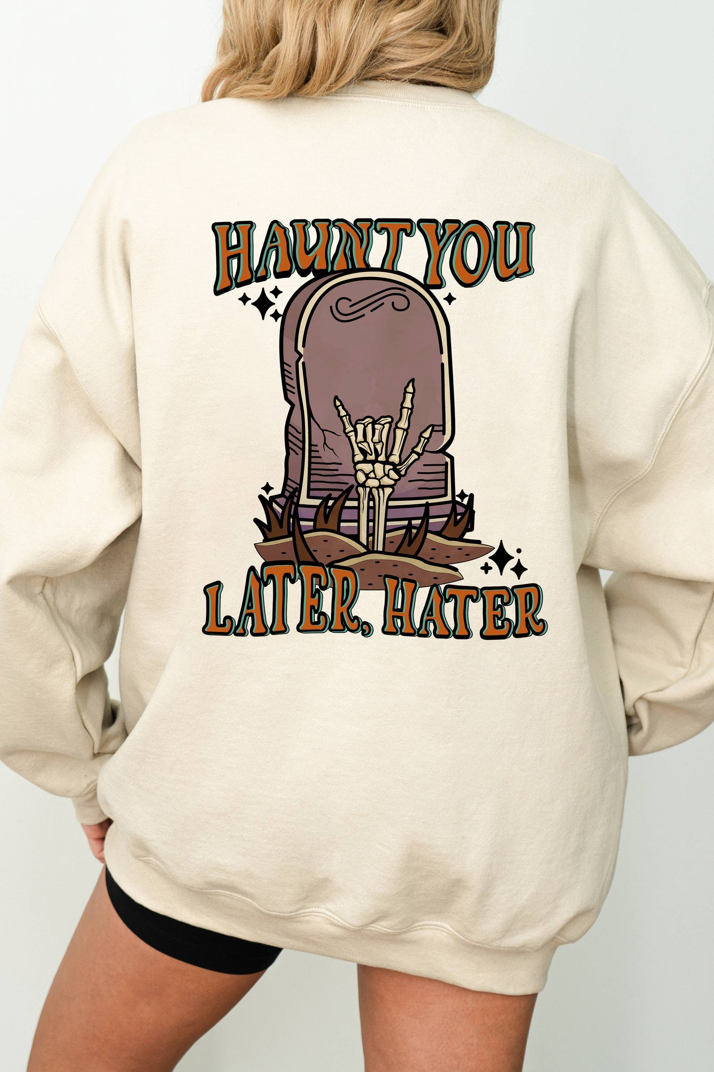 Haunt You Later Graphic Sweater