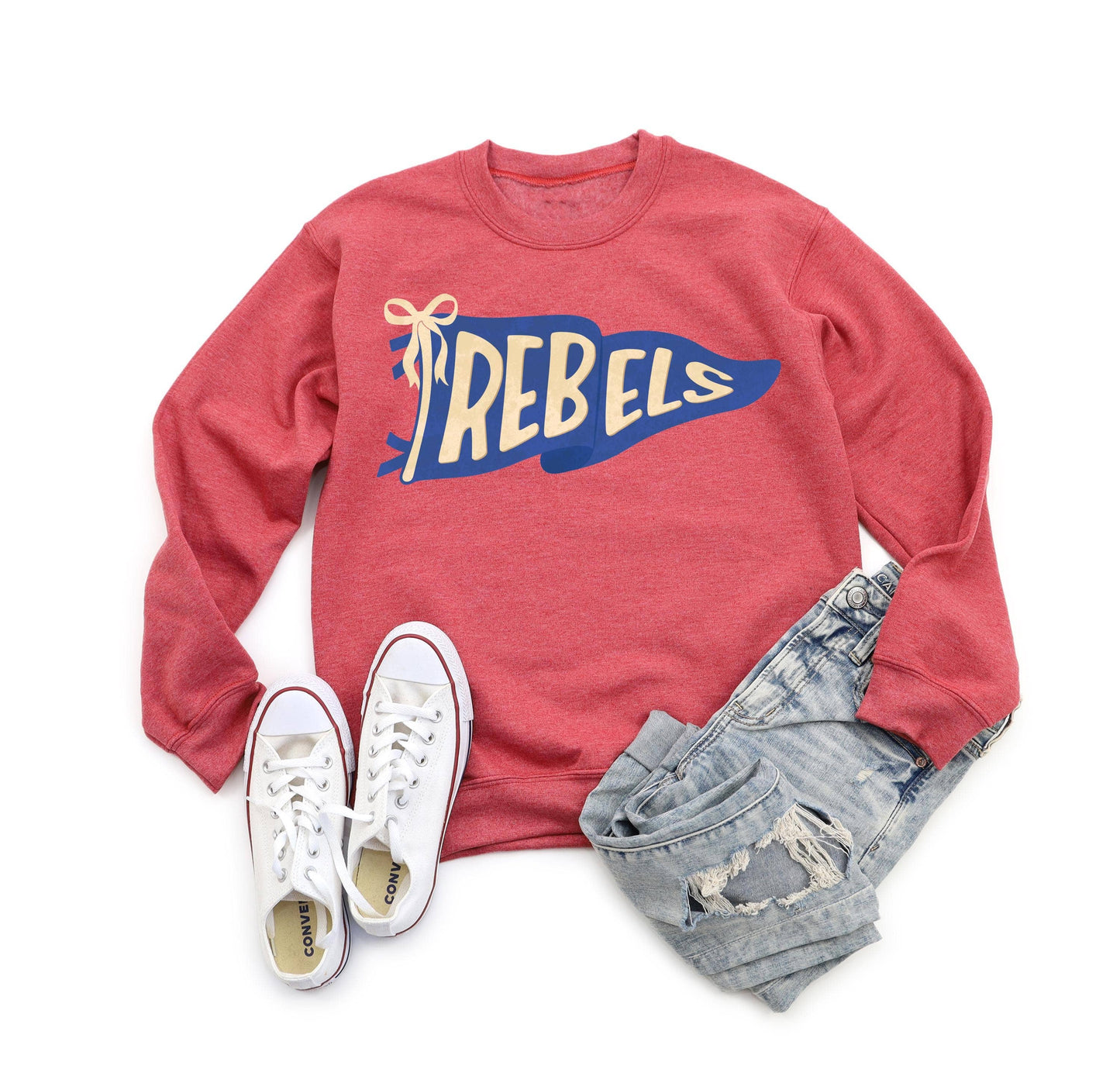 Watercolor Pennant Flag Mascot Sweatshirt