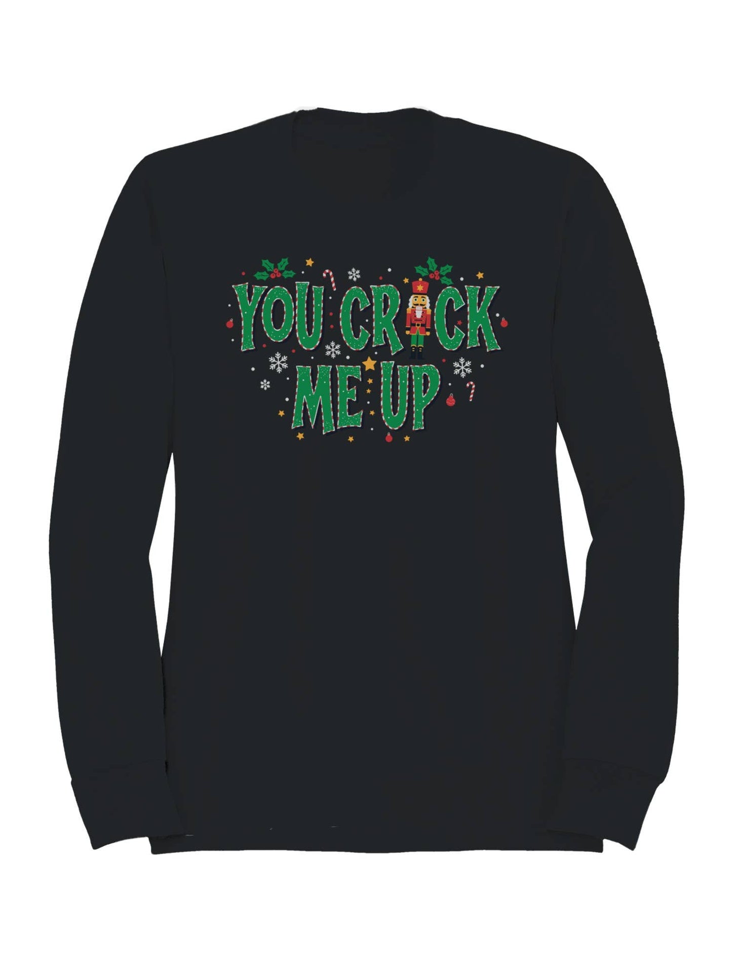 Festive Nutcracker Humor Design Men's Sweatshirt