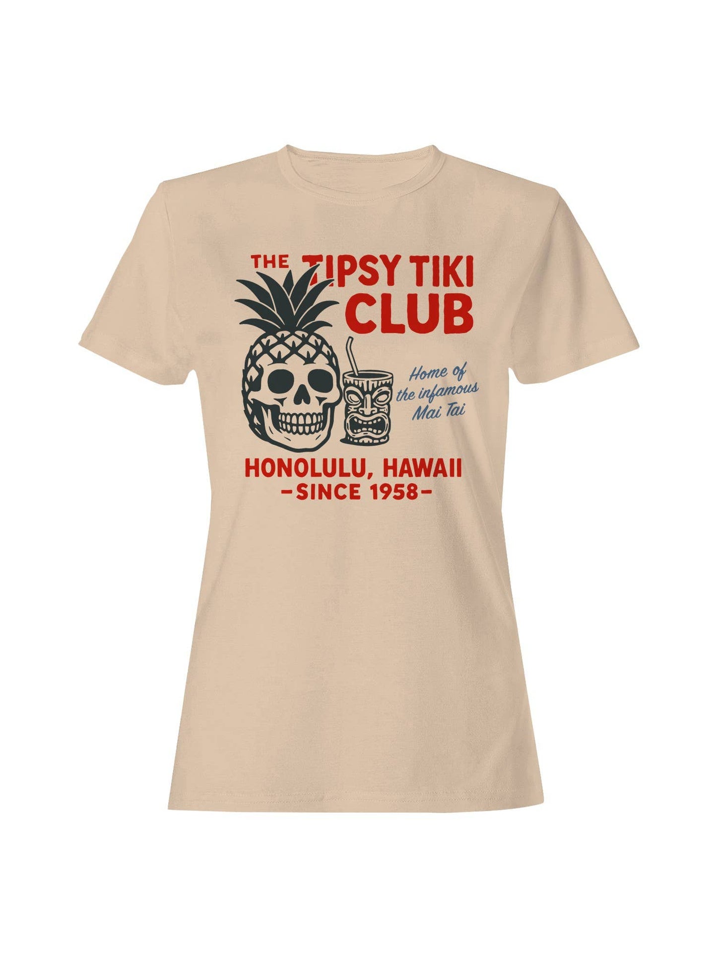 Tipsy Tiki Club Honolulu Art Women's T-Shirt