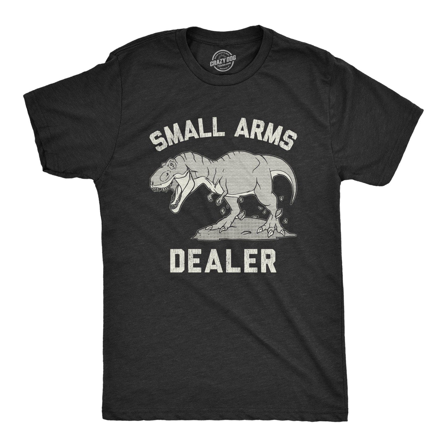 Small Arms Dealer Men's Tshirt Dinosaur Graphic Tee Western