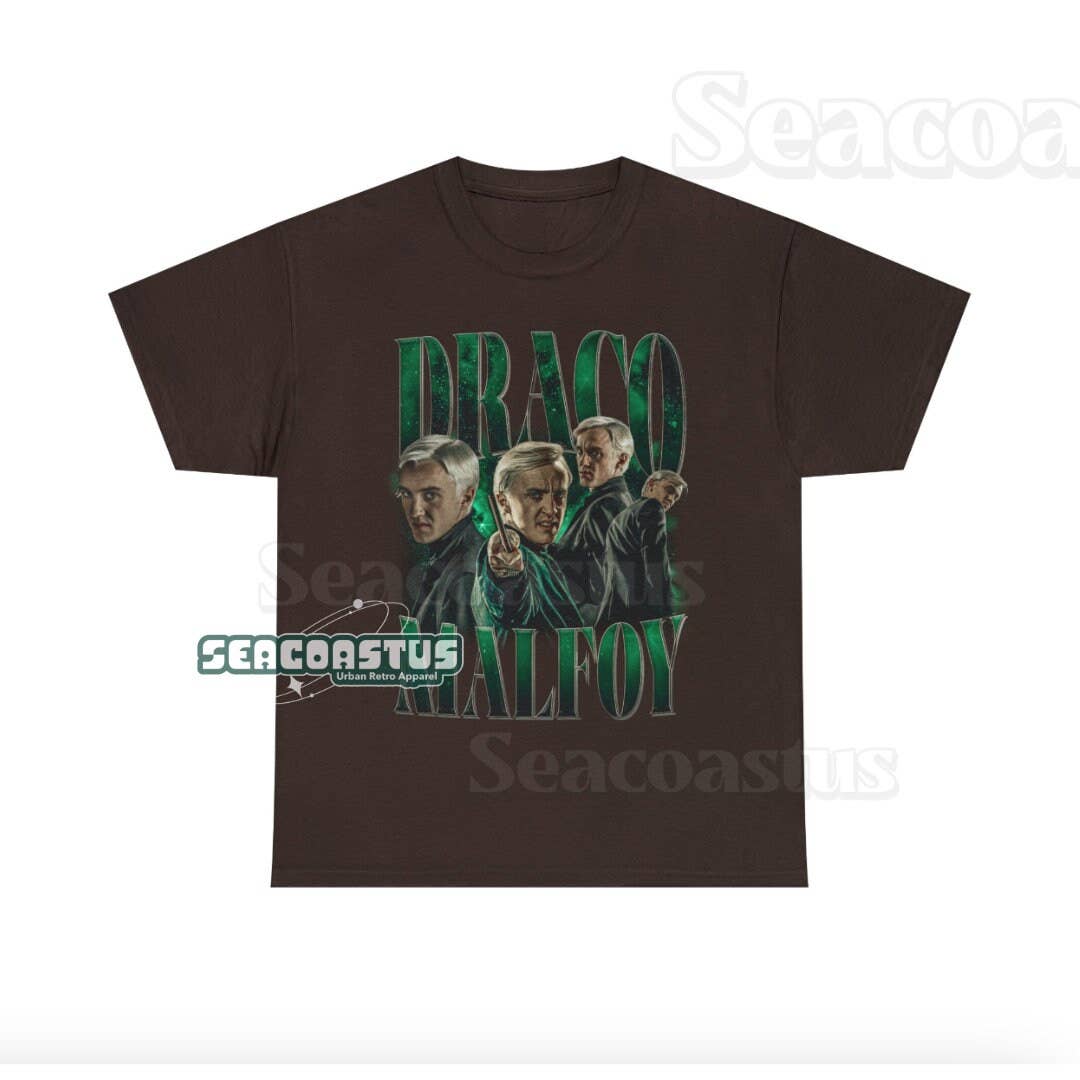 Draco Malfoy Vintage T-Shirt Retro 90's Graphic Tee For Fans