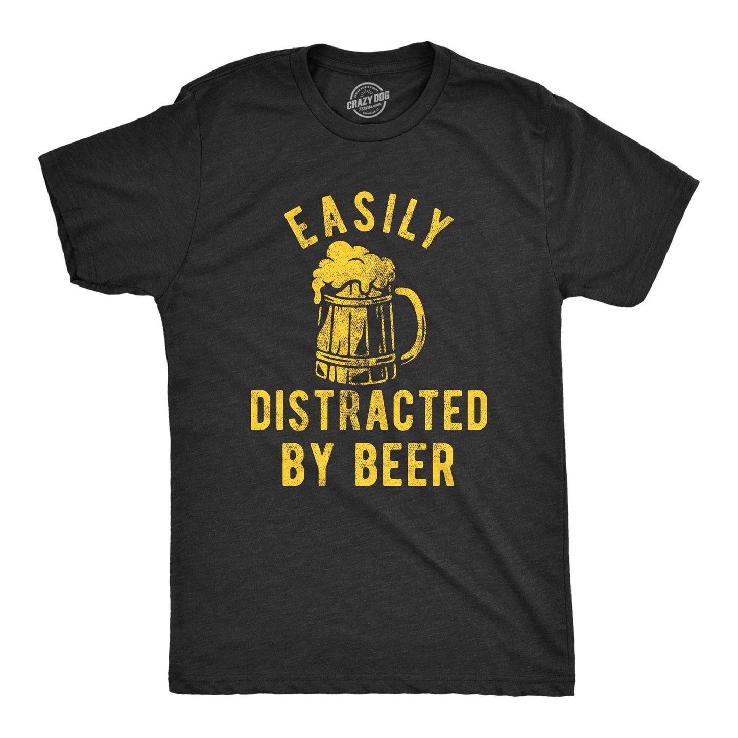 Easily Distracted By Beer Men's Tshirt Beer Graphic Tee