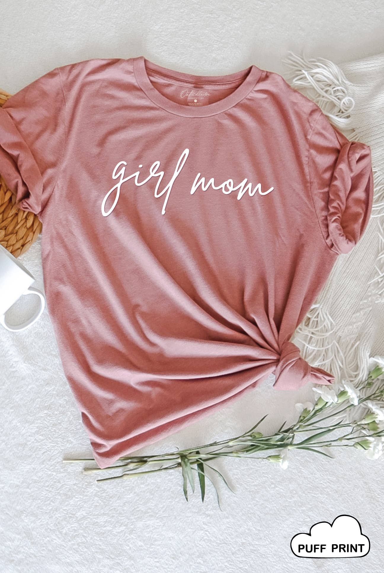 Girl Mom Puff Graphic T-Shirt