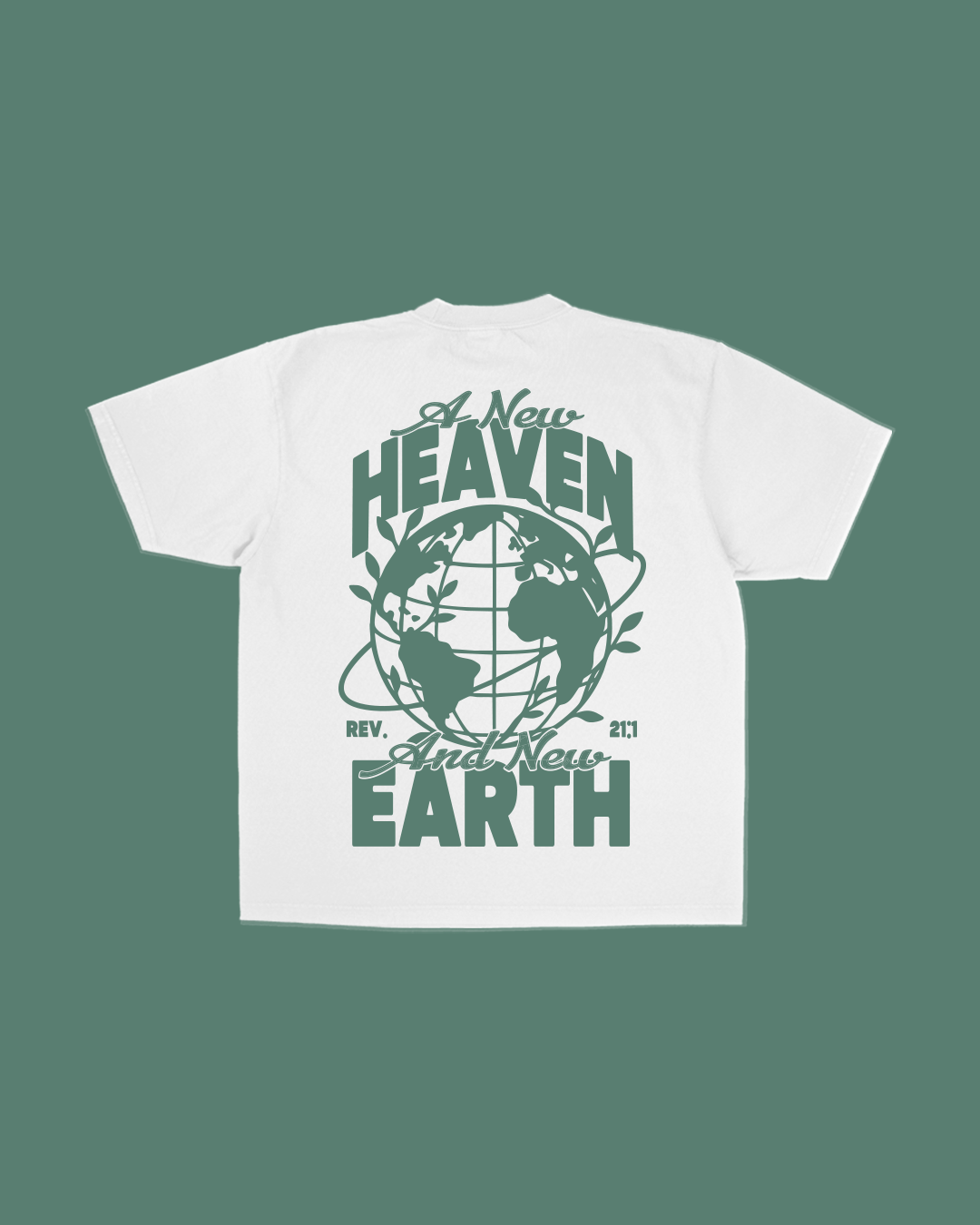New || "A New Heaven & New Earth" Tee || White