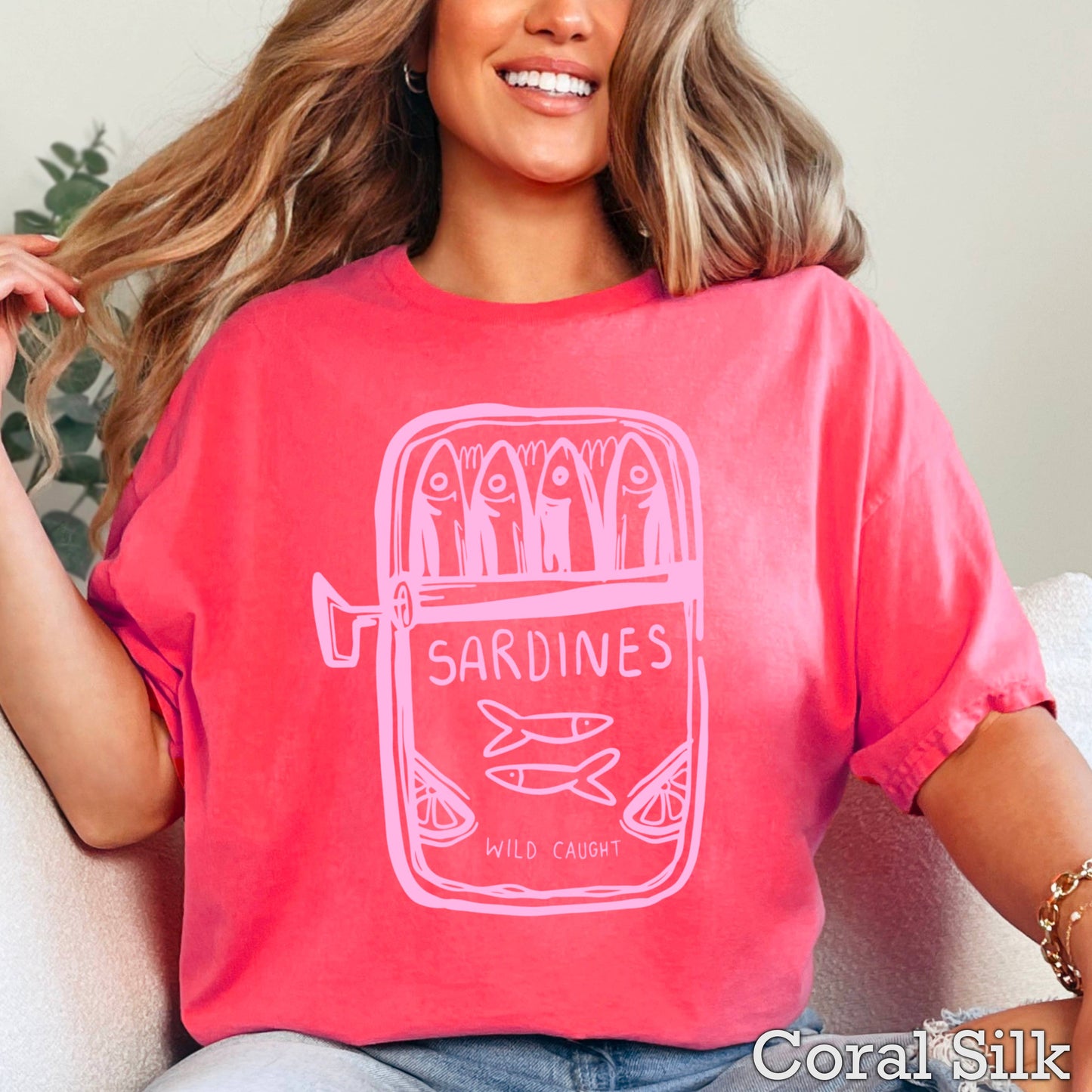 Sardines Coastal Women’S Graphic Tee | Gildan