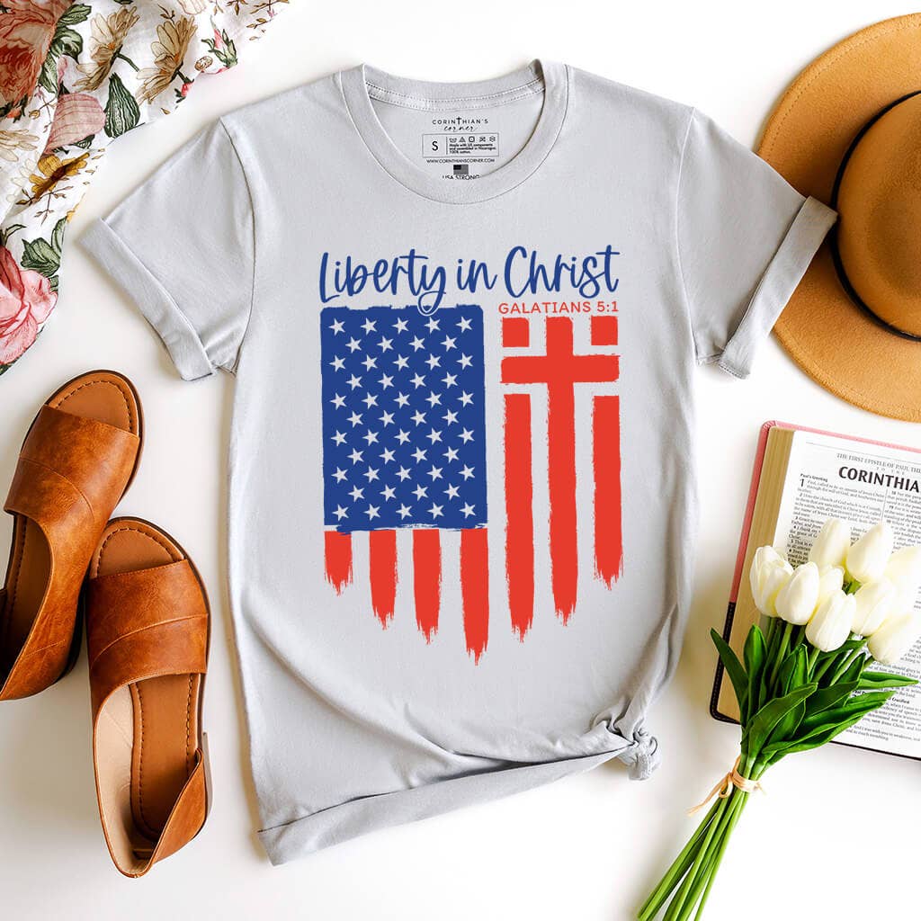 Liberty in Christ Graphic Tee Shirt