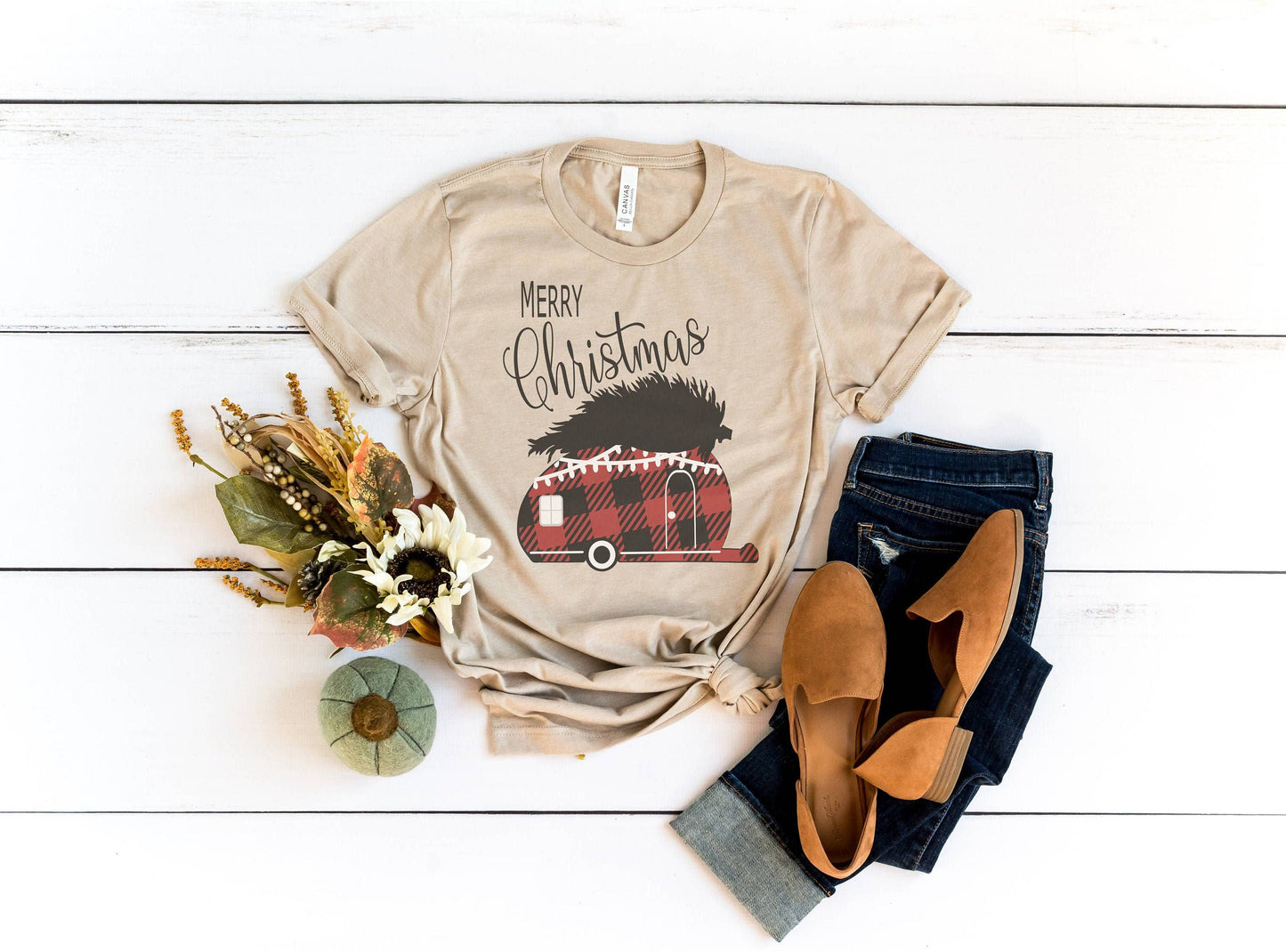 Plaid Camper Tee | Holiday Tree Shirt
