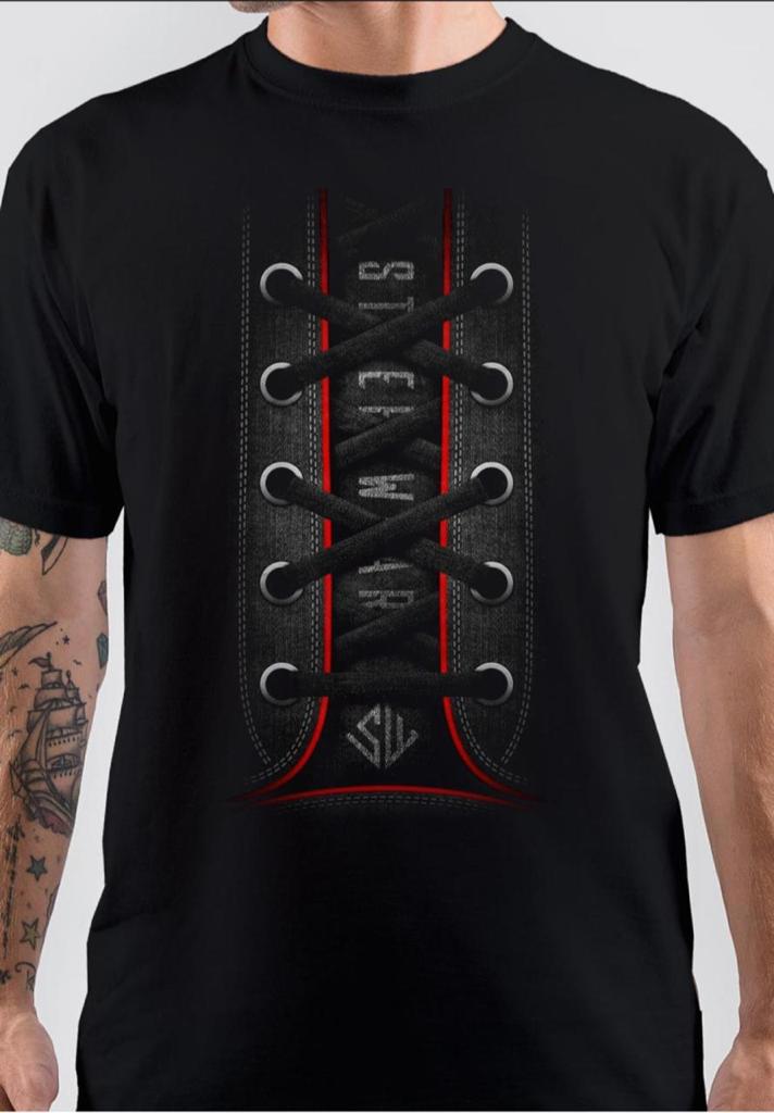Converse Half Sleeve Black T-Shirt