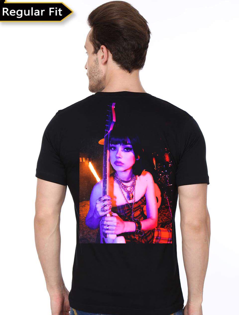 Maggie Lindemann Half Sleeve Black T-Shirt