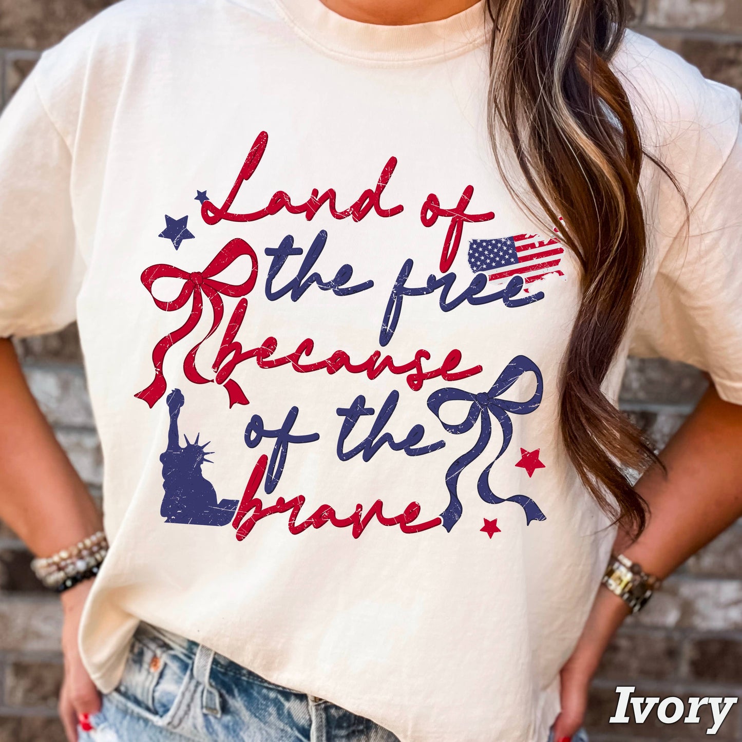 Land of the Free July 4th Graphic Shirt | Comfort Color