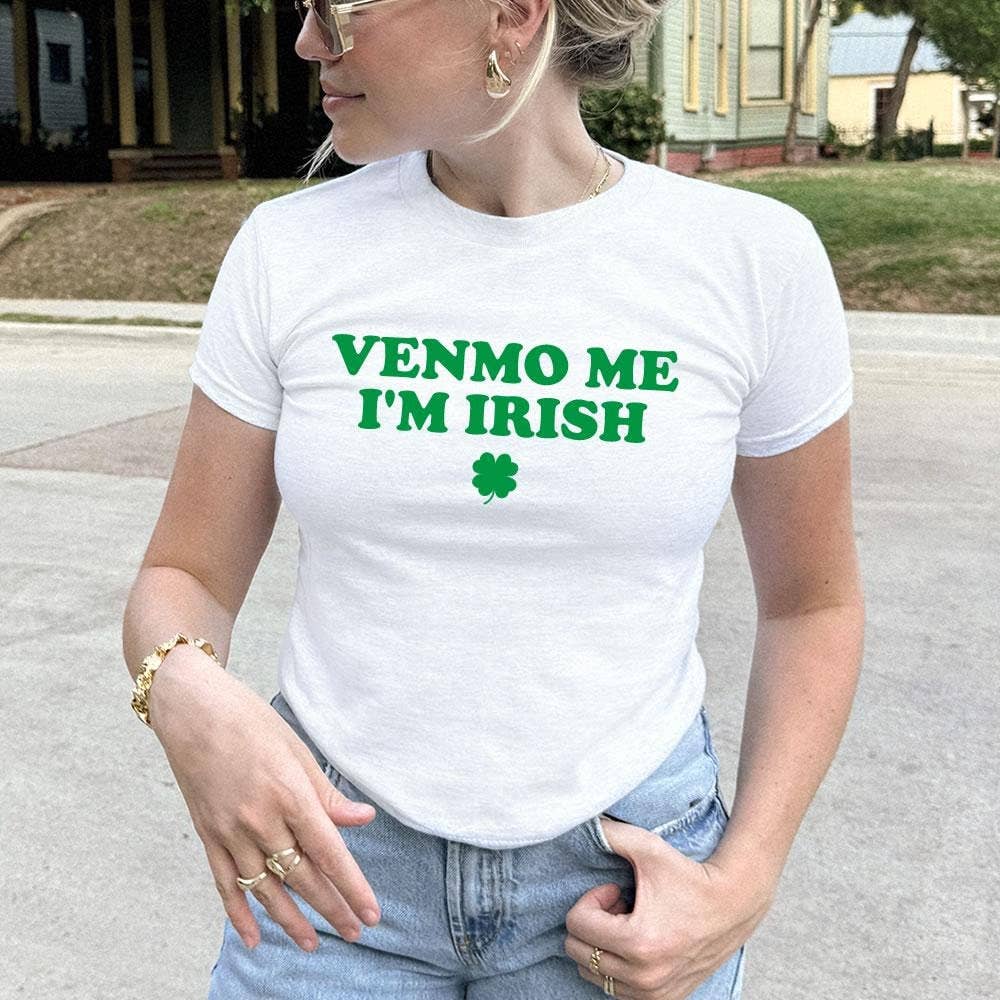 Irish Baby Tee, St Patricks Day Shirt, Funny 90s Style