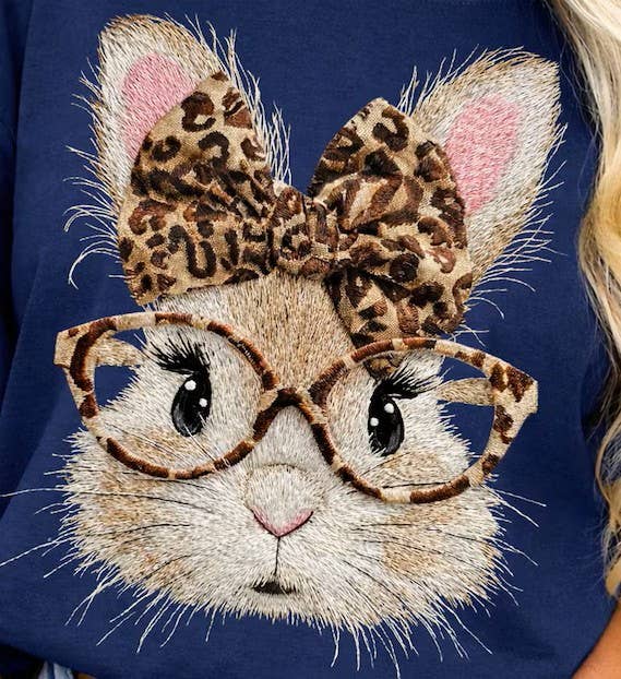 Fuzzy Face Bunny Comfort Colors Tee