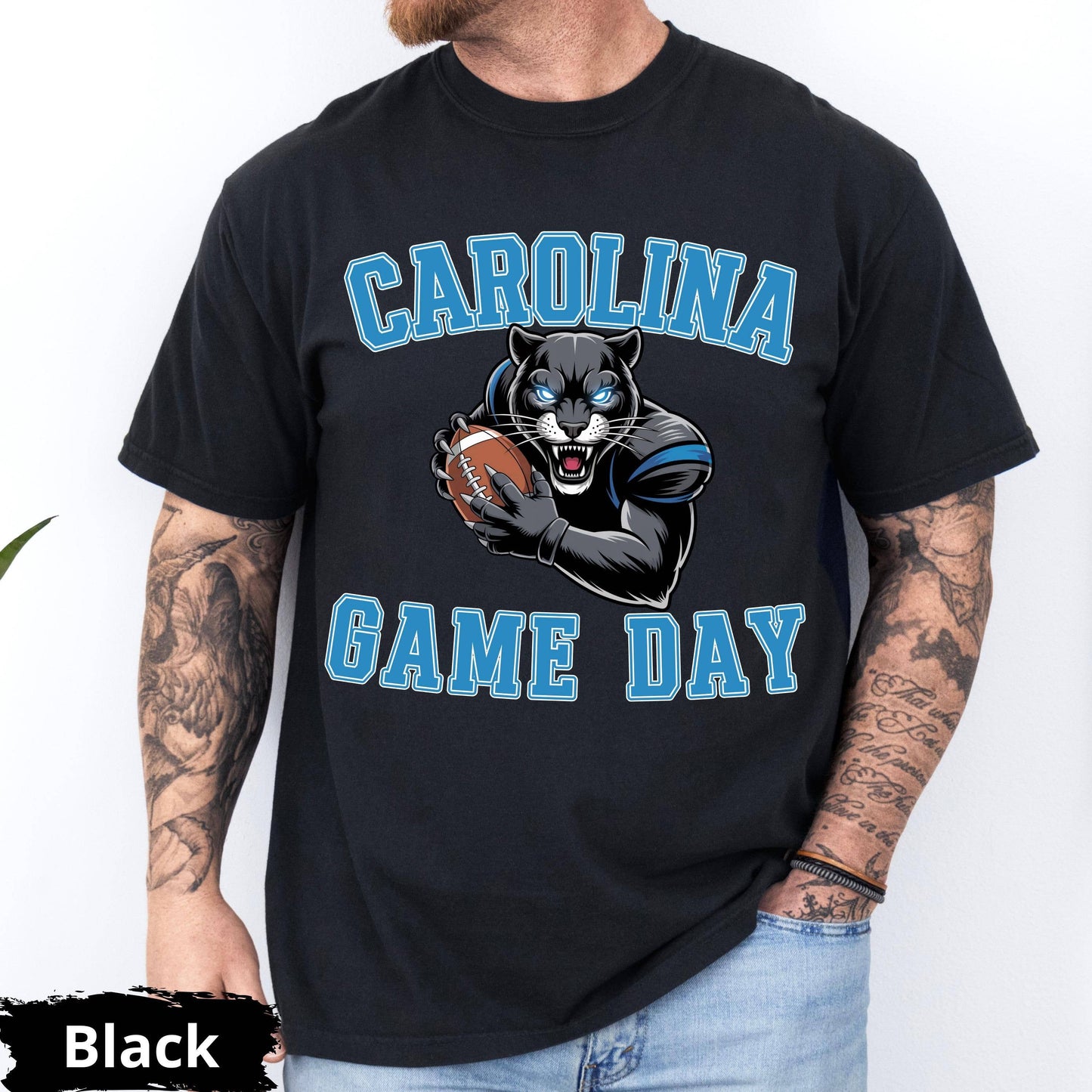 Carolina Panther Mascot Football Game Day Tee Vintage Retro