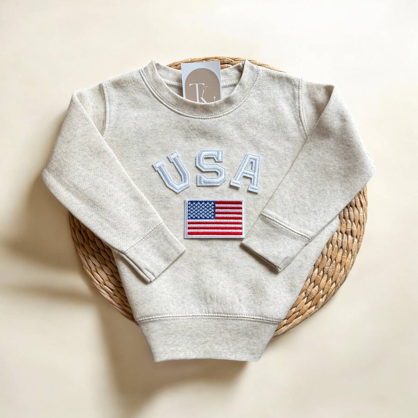 Toddler USA Flag Sweatshirt, Kids Patriotic Tees