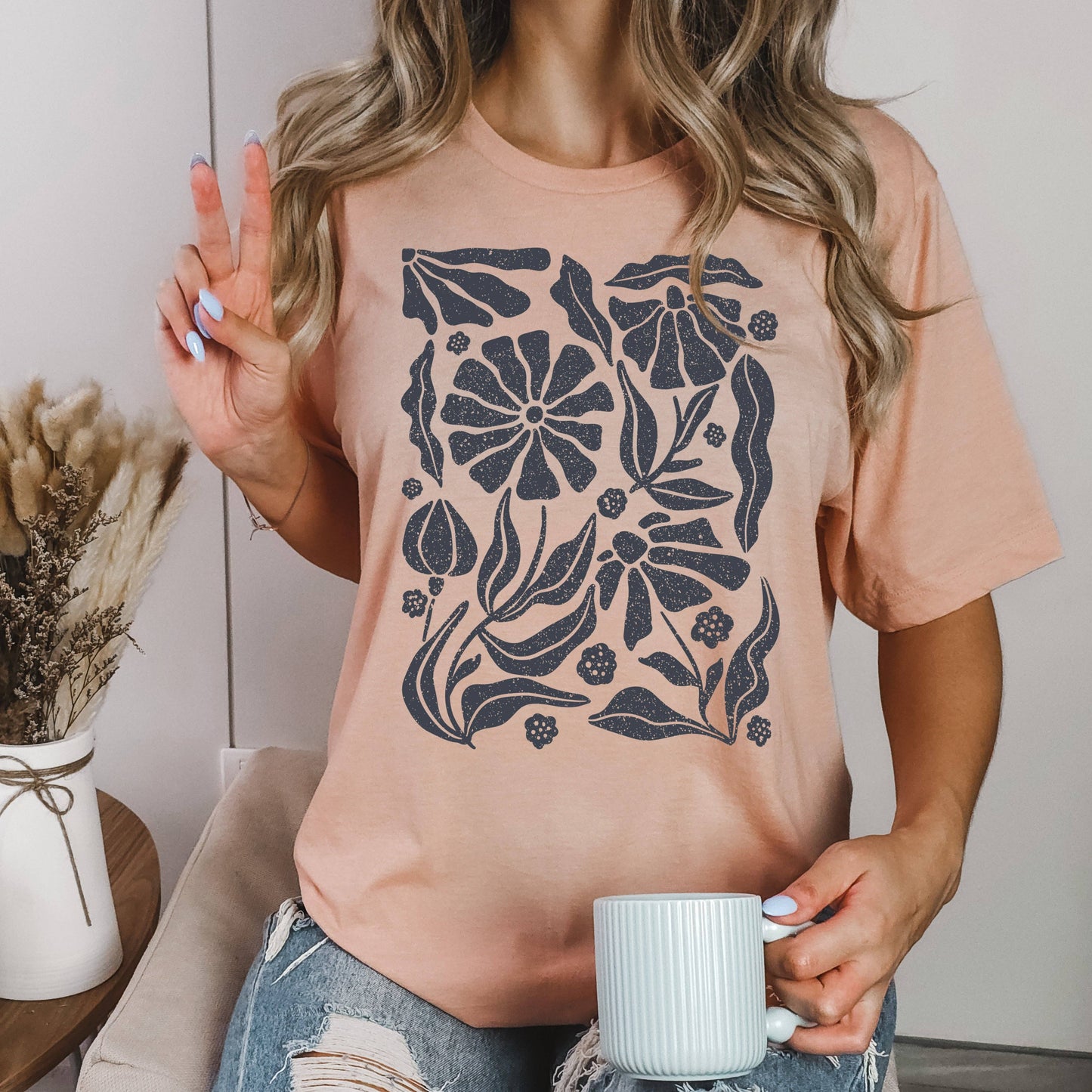 Blue Floral Tee