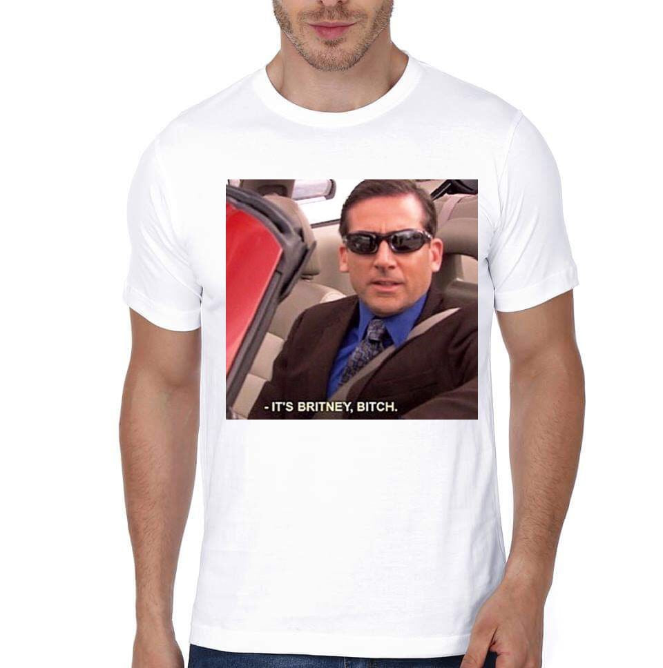 Micheal Scott Its Britney Bitch White T-Shirt