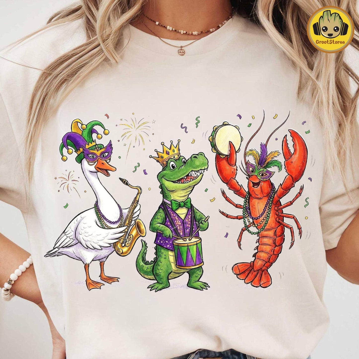 Mardi Gras Animal Print Shirt For Fat Tuesday