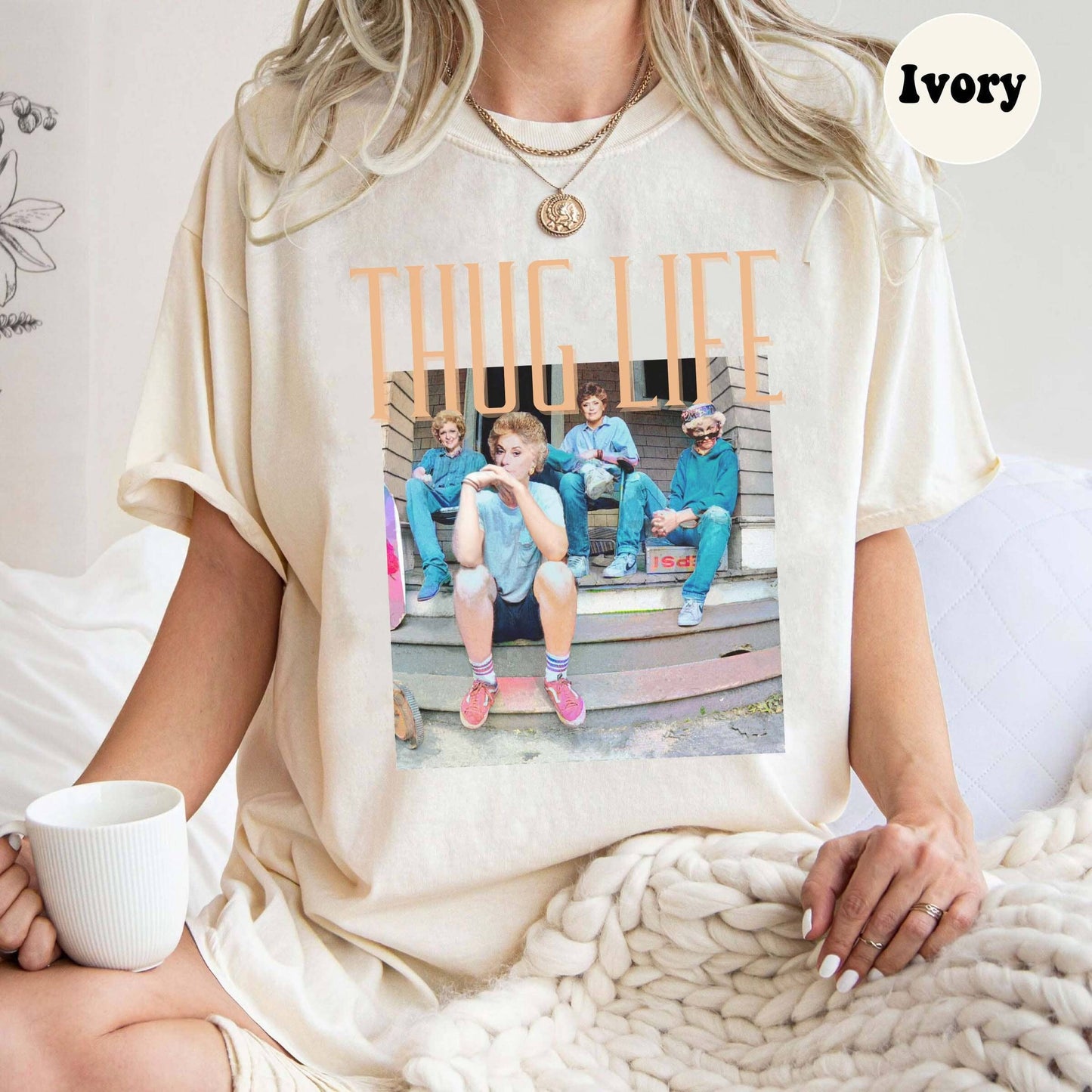 Golden Girls Thug Life Warhol Vintage Fan Tee