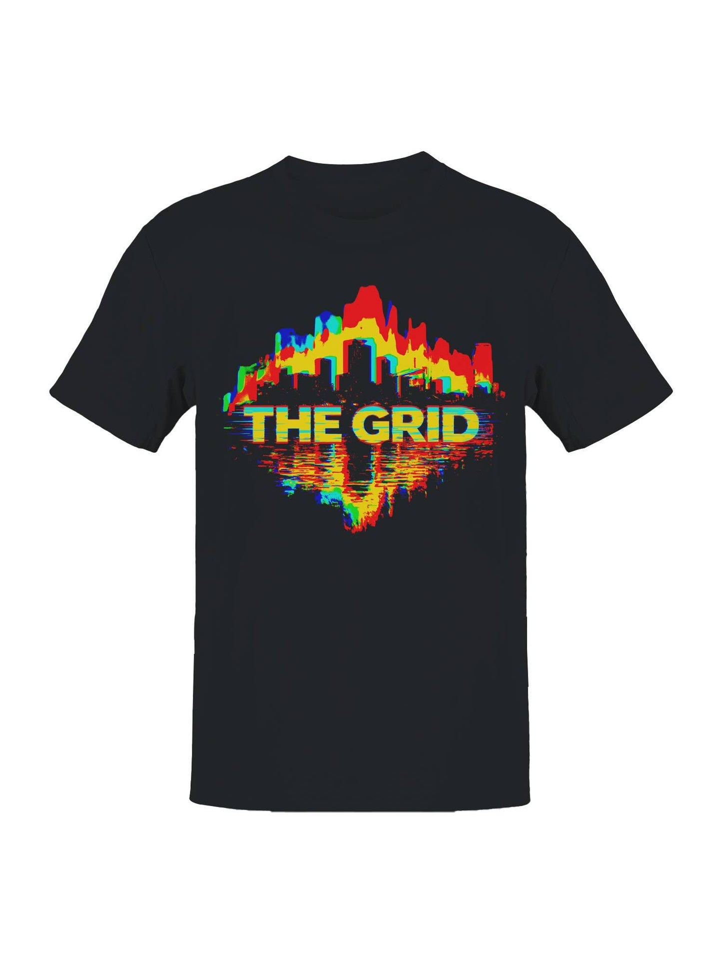 Urban Glitch Landscape Art Men's T-Shirt