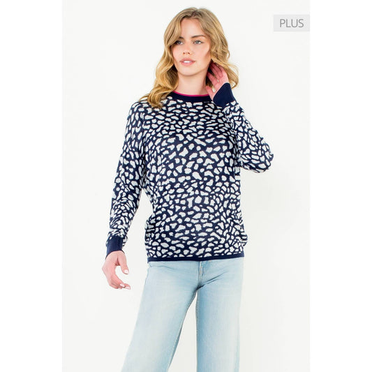 /Size Xl/ Spotted Pullover Sweater