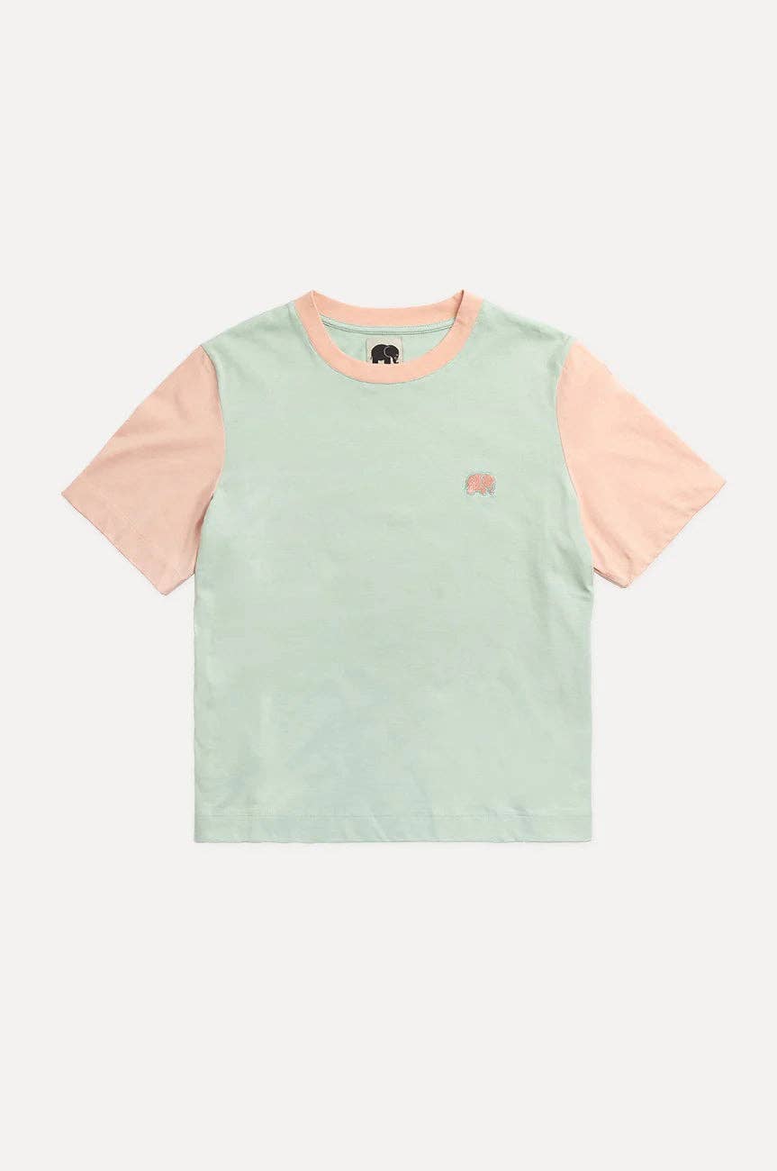 Women's Color Block T-Shirt Mint Green