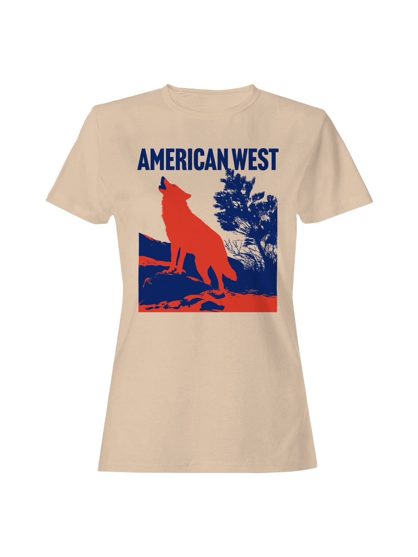 Iconic American West Howling Wolf Women's T-Shirt